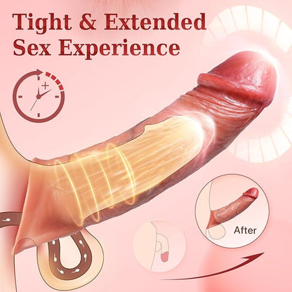 Penis Sleeve Cock Sleeve Vibrator 8 inch. (Washable)(Pack Of 2)